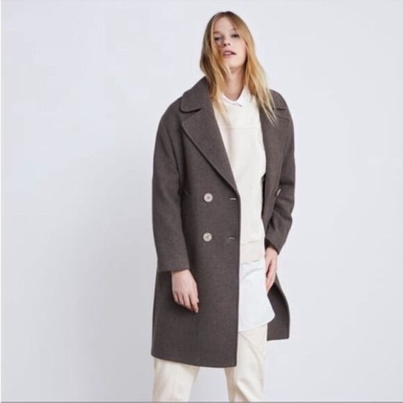 NWT ZARA Wool Coat Sz XS-S - Picture 6 of 10